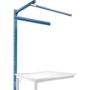 Aufbauportal m. Ausleger, Ansatztisch STANDARD Arbeitstisch/Werkbank UNIVERSAL/PROFI, 1250 mm, briallantblau Aufbauportal m. Ausleger, Ansatztisch STANDARD Arbeitstisch/Werkbank UNIVERSAL/PROFI, 1250 mm, briallantblau