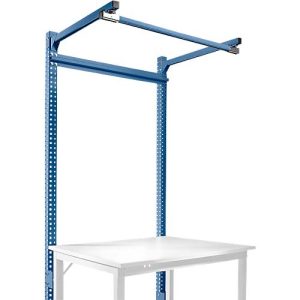 Aufbauportal m. Ausleger, Grundtisch SPEZIAL Arbeitstisch/Werkbank UNIVERSAL/PROFI, 1250 mm, brillantblau Aufbauportal m. Ausleger, Grundtisch SPEZIAL Arbeitstisch/Werkbank UNIVERSAL/PROFI, 1250 mm, brillantblau