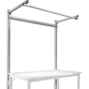 Aufbauportal m. Ausleger, Grundtisch SPEZIAL Arbeitstisch/Werkbank UNIVERSAL/PROFI, 1500 mm, alusilber