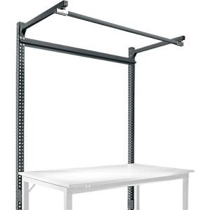 Aufbauportal m. Ausleger, Grundtisch SPEZIAL Arbeitstisch/Werkbank UNIVERSAL/PROFI, 1500 mm, anthrazit