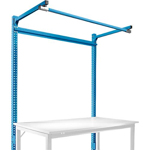 Aufbauportal m. Ausleger, Grundtisch SPEZIAL Arbeitstisch/Werkbank UNIVERSAL/PROFI, 1500 mm, lichtblau