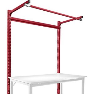 Aufbauportal m. Ausleger, Grundtisch SPEZIAL Arbeitstisch/Werkbank UNIVERSAL/PROFI, 1500 mm, rubinrot