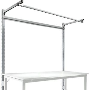 Aufbauportal m. Ausleger, Grundtisch SPEZIAL Arbeitstisch/Werkbank UNIVERSAL/PROFI, 1750 mm, alusilber