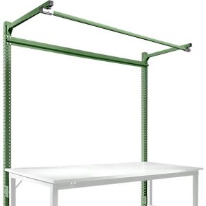Aufbauportal m. Ausleger, Grundtisch SPEZIAL Arbeitstisch/Werkbank UNIVERSAL/PROFI, 1750 mm, resedagrünrün