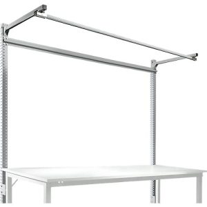Aufbauportal m. Ausleger, Grundtisch SPEZIAL Arbeitstisch/Werkbank UNIVERSAL/PROFI, 2000 mm, alusilber