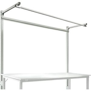 Aufbauportal m. Ausleger, Grundtisch STANDARD Arbeitstisch/Werkbank UNIVERSAL/PROFI, 2000 mm, lichtgrau