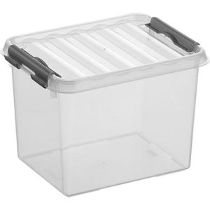 Aufbewahrungsbox Sunware Q-LINE, Verschlussclips, transparent, stapelbar, 3L, L 200 x B 150 x H 143 mm, grau Aufbewahrungsbox Sunware Q-LINE, Verschlussclips, transparent, stapelbar, 3L, L 200 x B 150 x H 143 mm, grau