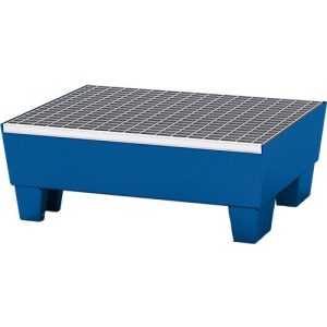 Auffangwanne ASECOS, Stahl, mit Gitterrost u. Sockelfüßen, 60 l Auffangvolumen, B 635 x T 785 x H 268, lackiert Auffangwanne ASECOS, Stahl, mit Gitterrost u. Sockelfüßen, 60 l Auffangvolumen, B 635 x T 785 x H 268, lackiert
