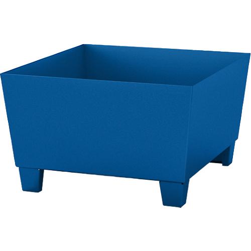 Auffangwanne ASECOS, Stahl, mit Staplerschuhen, 200 l Auffangvolumen, B 815 x T 840 x H 473 mm, lackiert