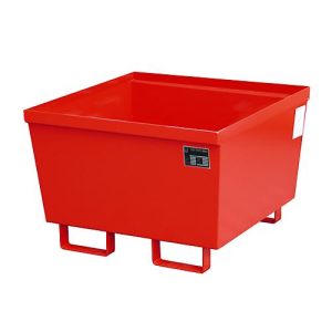 Auffangwanne BAUER AO-1, Stahl, 229 l, B 800 x T 800 x H 545 mm, rot Auffangwanne BAUER AO-1, Stahl, 229 l, B 800 x T 800 x H 545 mm, rot