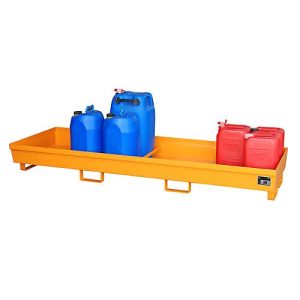 Auffangwanne BAUER AO-4/B, Stahl, 280 l, B 2400 x T 800 x H 285 mm, orange Auffangwanne BAUER AO-4/B, Stahl, 280 l, B 2400 x T 800 x H 285 mm, orange