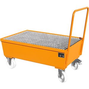 Auffangwanne Typ AW-F2, fahrbar, orange RAL2000 Auffangwanne Typ AW-F2, fahrbar, orange RAL2000