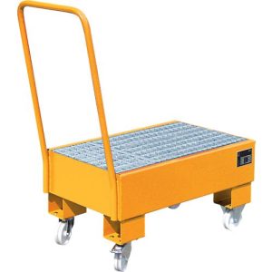 Auffangwanne, Typ AW60-1 SR, fahrbar, orange RAL2000 Auffangwanne, Typ AW60-1 SR, fahrbar, orange RAL2000