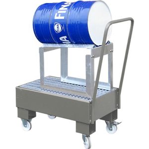 Auffangwanne, Typ AW60-1 SRF, fahrbar, grau RAL7005 Auffangwanne, Typ AW60-1 SRF, fahrbar, grau RAL7005
