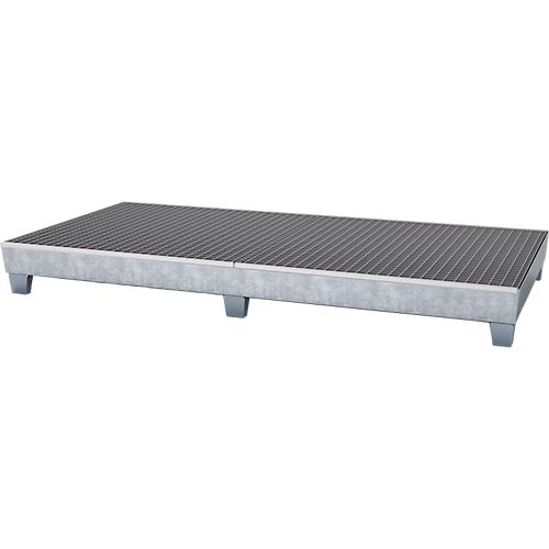 Auffangwanne WG 28, für 8 x 200 l Fässer, verzinkt