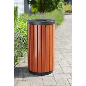 Außenabfallbehälter 40 L, rund mit Einwurf oben Außenabfallbehälter 40 L, rund mit Einwurf oben