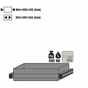 Auszugswanne Schwerlast für asecos Sicherheitsschränke der Q30, Q90 und S90 Serie, Stahlblech, lichtgrau, B 864 x T 508 x H 162 mm, 66 l, bis 100 kg Auszugswanne Schwerlast für asecos Sicherheitsschränke der Q30, Q90 und S90 Serie, Stahlblech, lichtgrau, B 864 x T 508 x H 162 mm, 66 l, bis 100 kg