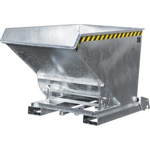 Automatischer Kippbehälter Bauer Typ 4A 1200, 3 Entriegelungspunkte, Abrollsystem, Inhalt 1,2 m³, bis 1500 kg, verzinkt Automatischer Kippbehälter Bauer Typ 4A 1200, 3 Entriegelungspunkte, Abrollsystem, Inhalt 1,2 m³, bis 1500 kg, verzinkt