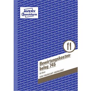AVERY™ Zweckform Bewirtungskostenbeleg für Reisekostenabrechnung Nr. 745 AVERY™ Zweckform Bewirtungskostenbeleg für Reisekostenabrechnung Nr. 745