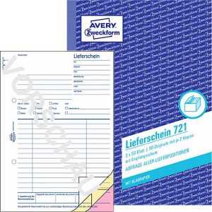 AVERY® Zweckform Lieferschein Nr. 721 AVERY® Zweckform Lieferschein Nr. 721