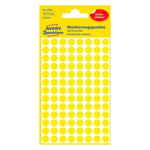 AVERY Zweckform Markierungspunkte 3013, gelb AVERY Zweckform Markierungspunkte 3013, gelb