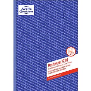 AVERY® Zweckform Rechnung, 1. und 2. Blatt bedruckt Nr. 1734 AVERY® Zweckform Rechnung, 1. und 2. Blatt bedruckt Nr. 1734