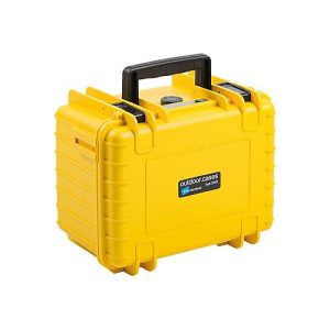 B&W outdoor.case Type 2000 – Hartschalentasche für Actionkamera / Zubehör – Polypropylen – Gelb