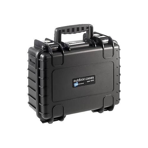 B&W outdoor.case Type 3000 - Hartschalentasche für Actionkamera / Zubehör - Polypropylen - Schwarz