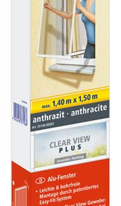 TESA Fliegengitter Alu Fenster 1,4m x 1,5m, Anthrazit TESA Fliegengitter Alu Fenster 1,4m x 1,5m, Anthrazit