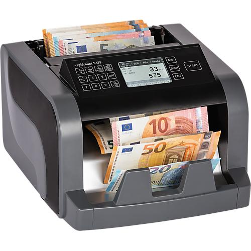Banknotenzählmaschine Rapidcount S 575, f. EURO-Noten, Stück- & Wertzähler, Echtheitsprüfung