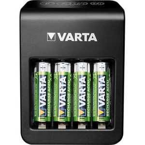 Batterieladegerät Varta LCD Plug Charger, für 4 x Mignon AA/Micro AAA/9 V NiMH-Akkus & 1 x USB, LCD-Anzeige, inkl. 4 Akkus Batterieladegerät Varta LCD Plug Charger, für 4 x Mignon AA/Micro AAA/9 V NiMH-Akkus & 1 x USB, LCD-Anzeige, inkl. 4 Akkus