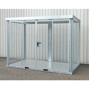 Bauer Gasflaschen-Container TYP GFC-E, abschließbar, L 3135 x B 1570 x H 2260 mm, Tränenblechboden Bauer Gasflaschen-Container TYP GFC-E, abschließbar, L 3135 x B 1570 x H 2260 mm, Tränenblechboden