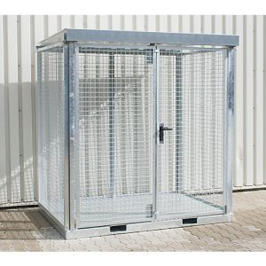 Bauer Gasflaschen-Container, TYP GFC-E, H 2260 x B 1570 x T 2115 mm, Tränenblechboden Bauer Gasflaschen-Container, TYP GFC-E, H 2260 x B 1570 x T 2115 mm, Tränenblechboden