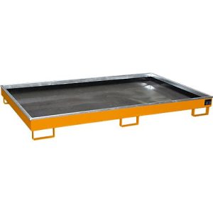 Bauer Regalwanne RW 2200-1 PE, mit PE-Einsatz, lackiert, L 2165 x B 1315 x H 230 mm, gelborange RAL 2000 Bauer Regalwanne RW 2200-1 PE, mit PE-Einsatz, lackiert, L 2165 x B 1315 x H 230 mm, gelborange RAL 2000