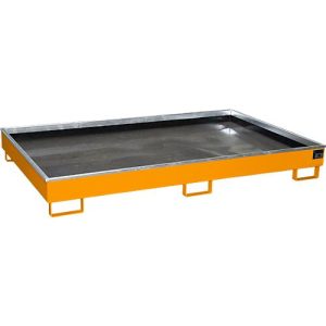 Bauer Regalwanne RW 2200-2 PE, mit PE-Einsatz, L 2165 x B 1315 x H 510 mm, gelborange RAL 2000 Bauer Regalwanne RW 2200-2 PE, mit PE-Einsatz, L 2165 x B 1315 x H 510 mm, gelborange RAL 2000