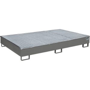Bauer Regalwanne RW-GR 2200-2 PE, mit PE-Einsatz, mit Gitterrost, L 2165 x B 1315 x H 510 mm, mausgrau RAL 7005 Bauer Regalwanne RW-GR 2200-2 PE, mit PE-Einsatz, mit Gitterrost, L 2165 x B 1315 x H 510 mm, mausgrau RAL 7005