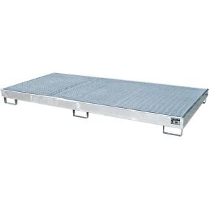 Bauer Regalwanne RW-GR 2700-1 PE, mit PE-Einsatz und Gitterrost, L 2665 x B 1315 x H 210 mm, feuerverzinkt Bauer Regalwanne RW-GR 2700-1 PE, mit PE-Einsatz und Gitterrost, L 2665 x B 1315 x H 210 mm, feuerverzinkt