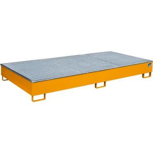 Bauer Regalwanne RW-GR 2700-2 PE, mit PE-Einsatz, mit Gitterrost, L 2665 x B 1315 x H 305 mm, gelborange RAL 2000 Bauer Regalwanne RW-GR 2700-2 PE, mit PE-Einsatz, mit Gitterrost, L 2665 x B 1315 x H 305 mm, gelborange RAL 2000