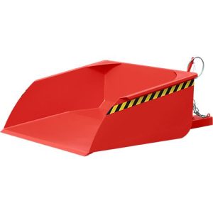 Bauer Staplerschaufel BSI 50, Seilzug-Entriegelung, L 1810 × B 1330 × H 710 mm, 0,5 m³, bis 750 kg, Stahl lackiert, feuerrot Bauer Staplerschaufel BSI 50, Seilzug-Entriegelung, L 1810 × B 1330 × H 710 mm, 0,5 m³, bis 750 kg, Stahl lackiert, feuerrot