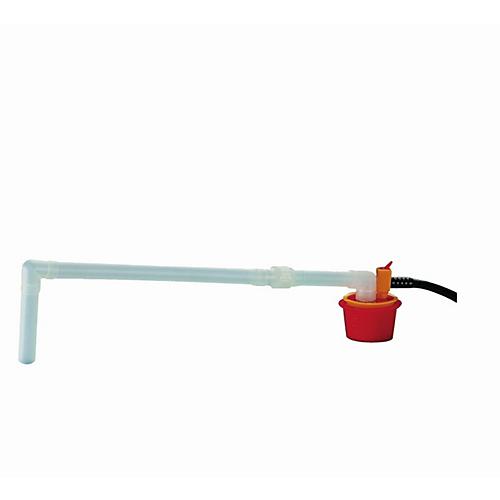 Behälterpumpe, 30 l/min, Rohr Ø 22 mm, Eintauchtiefe 900 mm, Fußbetrieb mit Auslaufbogen, für schwache Säuren und Laugen