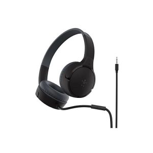 Belkin SoundForm Mini – Kopfhörer mit Mikrofon – On-Ear – kabelgebunden – 3,5 mm Stecker – Schwarz Belkin SoundForm Mini – Kopfhörer mit Mikrofon – On-Ear – kabelgebunden – 3,5 mm Stecker – Schwarz