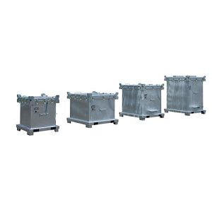 Bergungsgroßverpackungen BAUER SAG 800, Stahlblech, feuerverzinkt, abschließbar, B 1200 x T 1000 x H 1235 mm Bergungsgroßverpackungen BAUER SAG 800, Stahlblech, feuerverzinkt, abschließbar, B 1200 x T 1000 x H 1235 mm