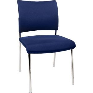 Besucherstuhl, 4-Fuß, Polster, ohne Armlehnen, im 2er-Set, blau Besucherstuhl, 4-Fuß, Polster, ohne Armlehnen, im 2er-Set, blau