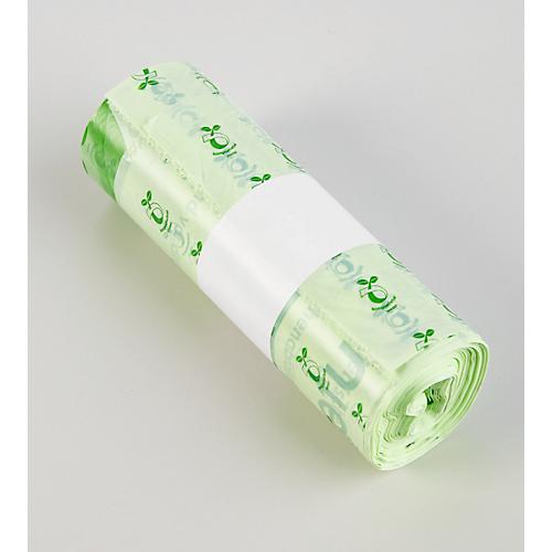 Bio-Müllbeutel DEISS, ecovio-Kunststoff, kompostierbar, flüssigkeitsdicht, 50 St. 20 l