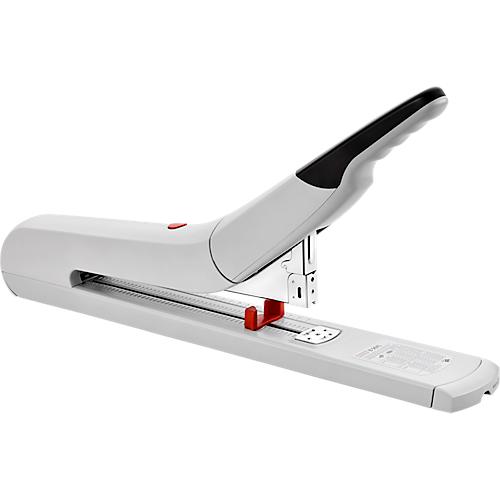 Blockheftgerät NOVUS B 56XL, für Klammern Typ 23/8, bis zu 170 Blatt, bis zu 100 Klammern, Lademechanik, ABS, Papieranschlag, Vollmetall, grau