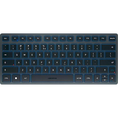 Bluetooth Tastatur Cherry KW 7100 Mini BT Slate Blue, Multi-Device, kompaktes Format, inkl. Transporttasche