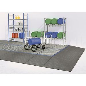 Bodenauffangwanne ASECOS, Polyethylen, 355 l Auffangvolumen, PE-Gitterrost, B 2200 x T 1500 x H 150 mm Bodenauffangwanne ASECOS, Polyethylen, 355 l Auffangvolumen, PE-Gitterrost, B 2200 x T 1500 x H 150 mm