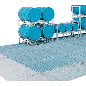 Bodenauffangwanne ASECOS, Stahl verzinkt, 20 l Auffangvolumen, B 500 x T 500 x H 123 mm, 450 kg Radlast Bodenauffangwanne ASECOS, Stahl verzinkt, 20 l Auffangvolumen, B 500 x T 500 x H 123 mm, 450 kg Radlast