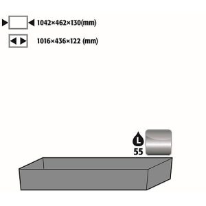 Bodenauffangwanne Standard für asecos Sicherheitsschränke der Q30, Q90 und S90 Serie, Edelstahl 1.4016, B 1042 x T 462 x H 122 mm, 55,5 l Bodenauffangwanne Standard für asecos Sicherheitsschränke der Q30, Q90 und S90 Serie, Edelstahl 1.4016, B 1042 x T 462 x H 122 mm, 55,5 l