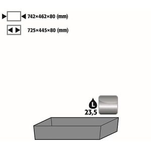 Bodenauffangwanne Stawa-R für asecos Sicherheitsschränke der Q30, Q90 und S90 Serie, Edelstahl 1.4301, B 742 x T 507 x H 83 mm, 22 l Bodenauffangwanne Stawa-R für asecos Sicherheitsschränke der Q30, Q90 und S90 Serie, Edelstahl 1.4301, B 742 x T 507 x H 83 mm, 22 l